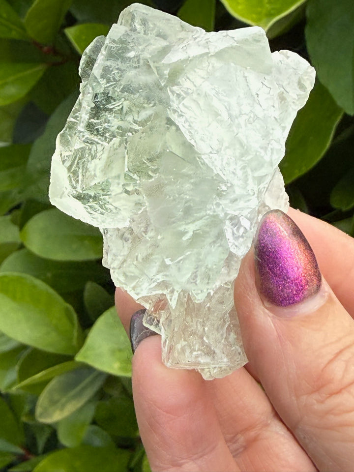 Uv Reactive Clear Green Cubic Fluorite Specimen from Hunan
