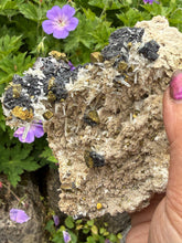 Load image into Gallery viewer, Amazing Rare Galena and Chalcopyrite and Quartz Specimen
