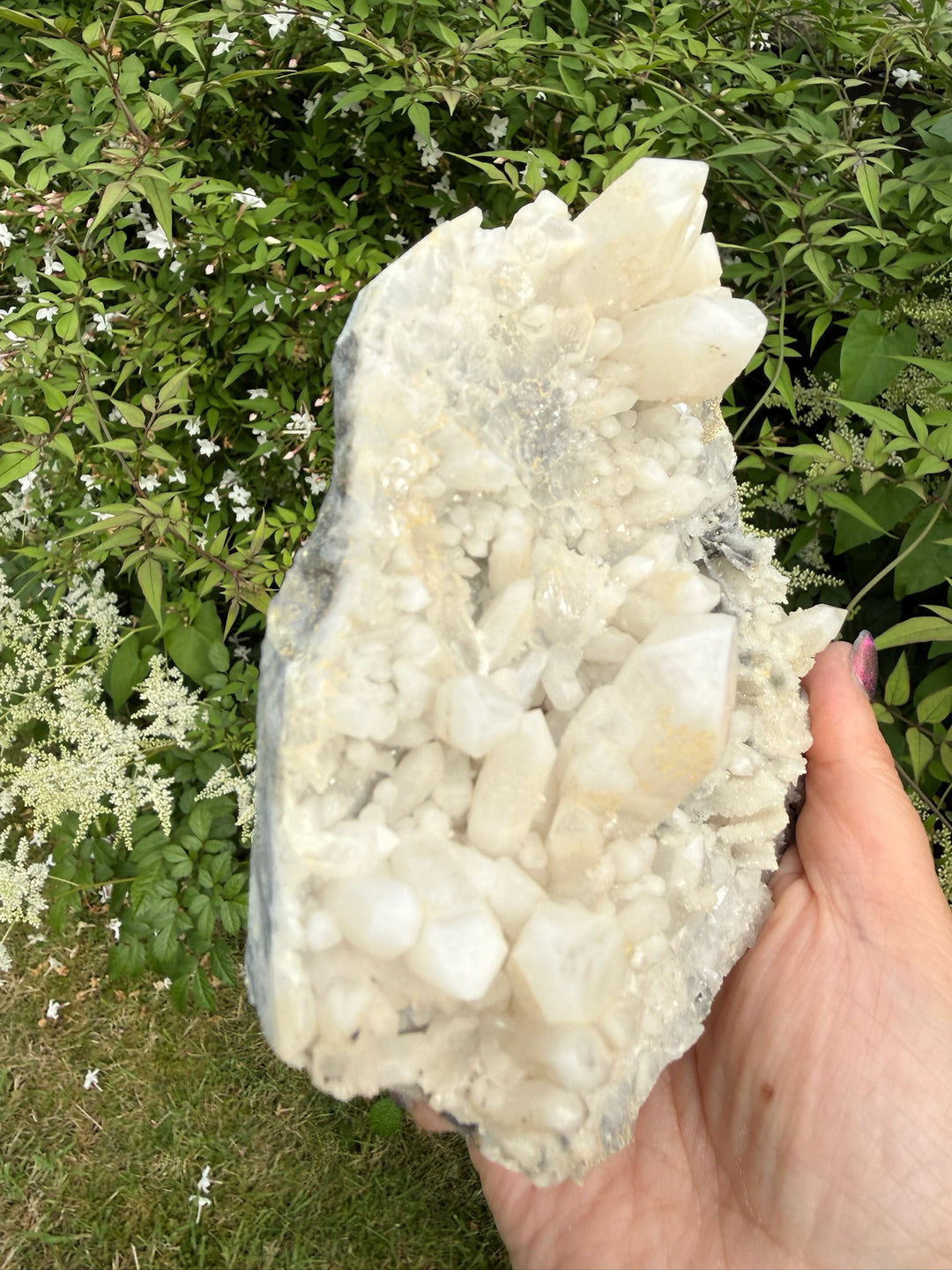 Large Druzy Candle Quartz Specimen from Madagascar