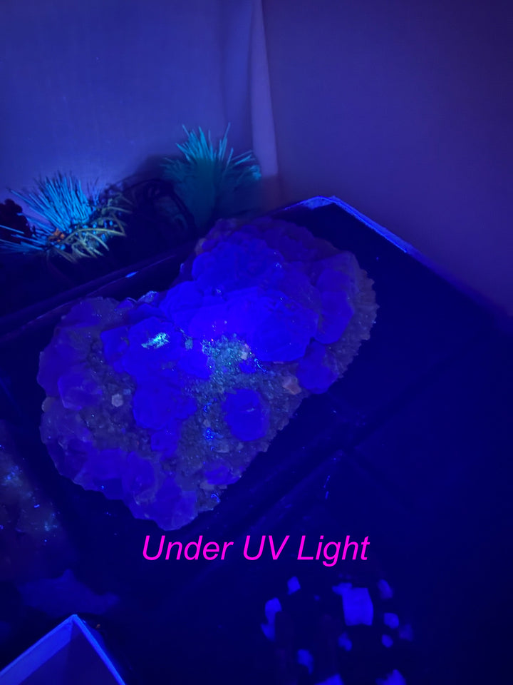 UV Reactive Green and Purple Fluorite Specimen from Fujian