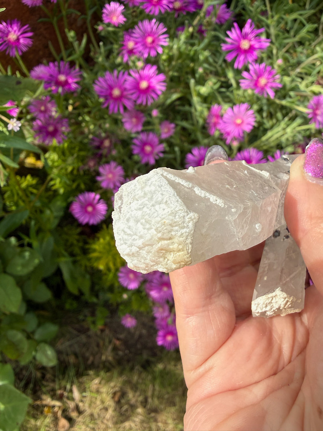 Natural Quartz and Specular Hematite Point Specimen