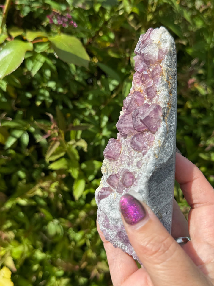 Purple Cubic Fluorite Specimen from Fujian