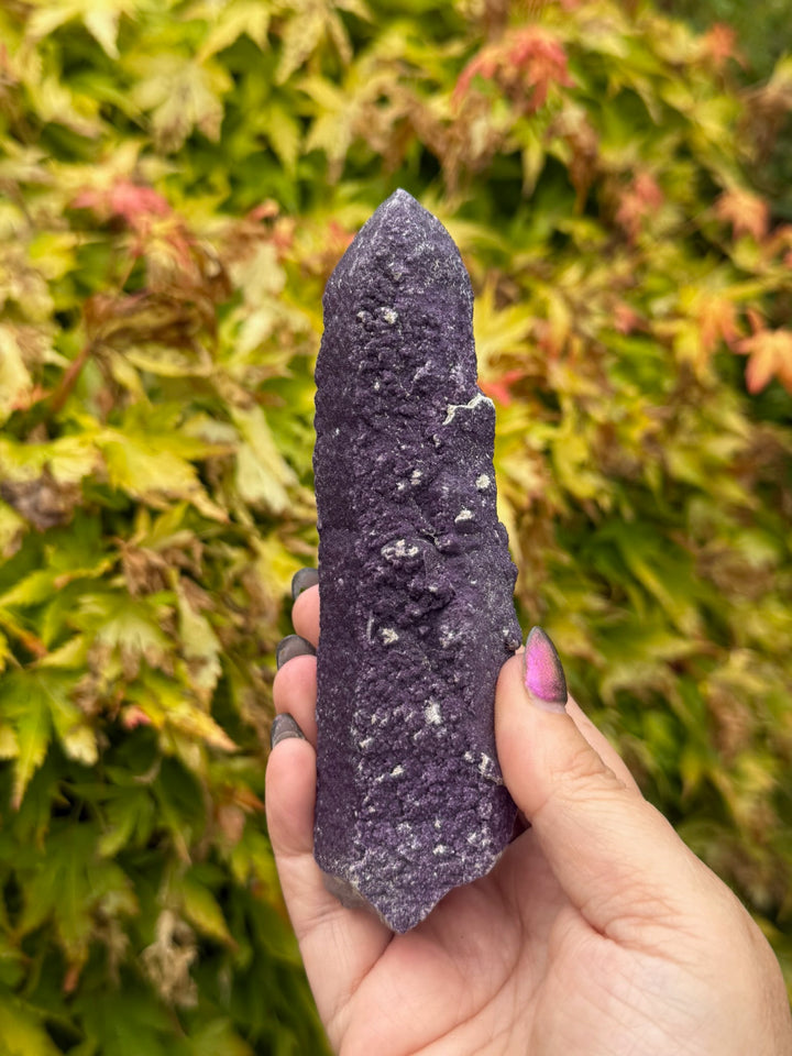 Crystallised Purple Fluorite on Quartz Specimen from Inner Mongolia