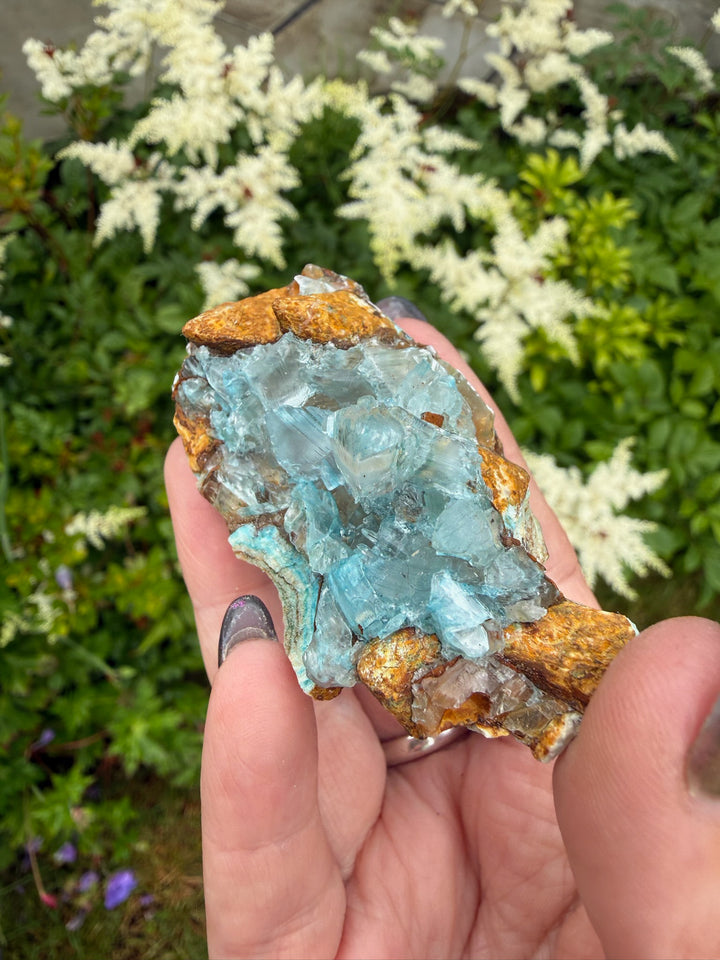 Gibbsite on Selenite Specimen from Guizhou