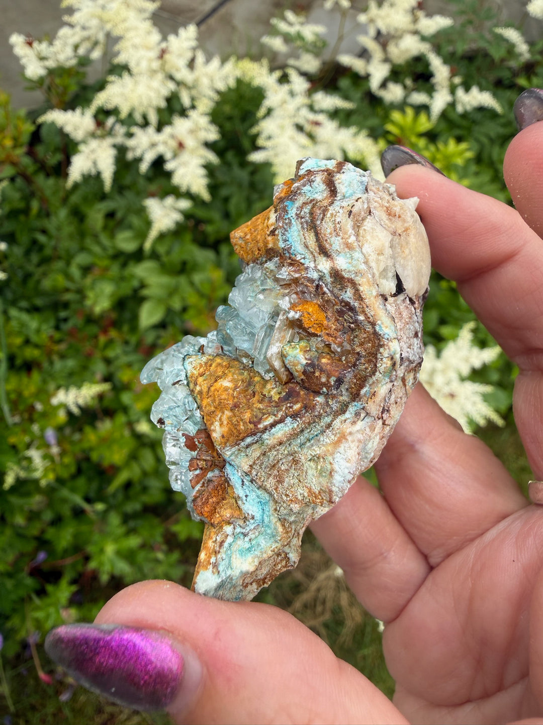 Gibbsite on Selenite Specimen from Guizhou