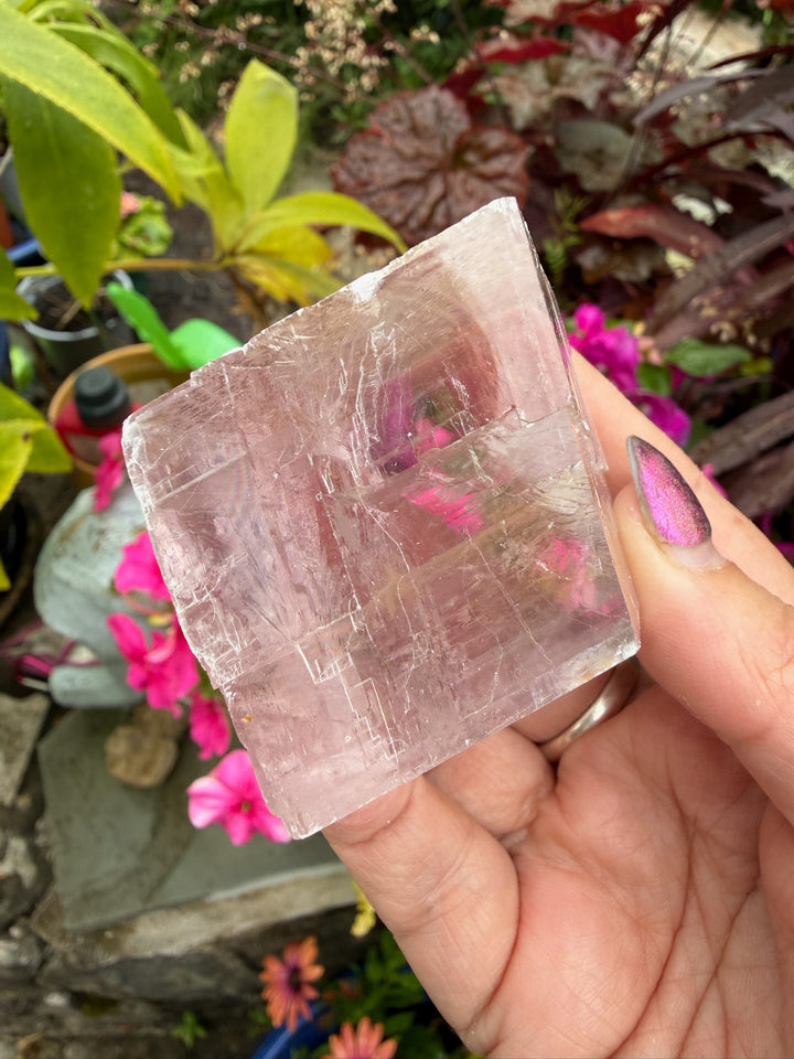 Rare Lavender Icelandic Spa Calcite with Dendrites from Madagascar