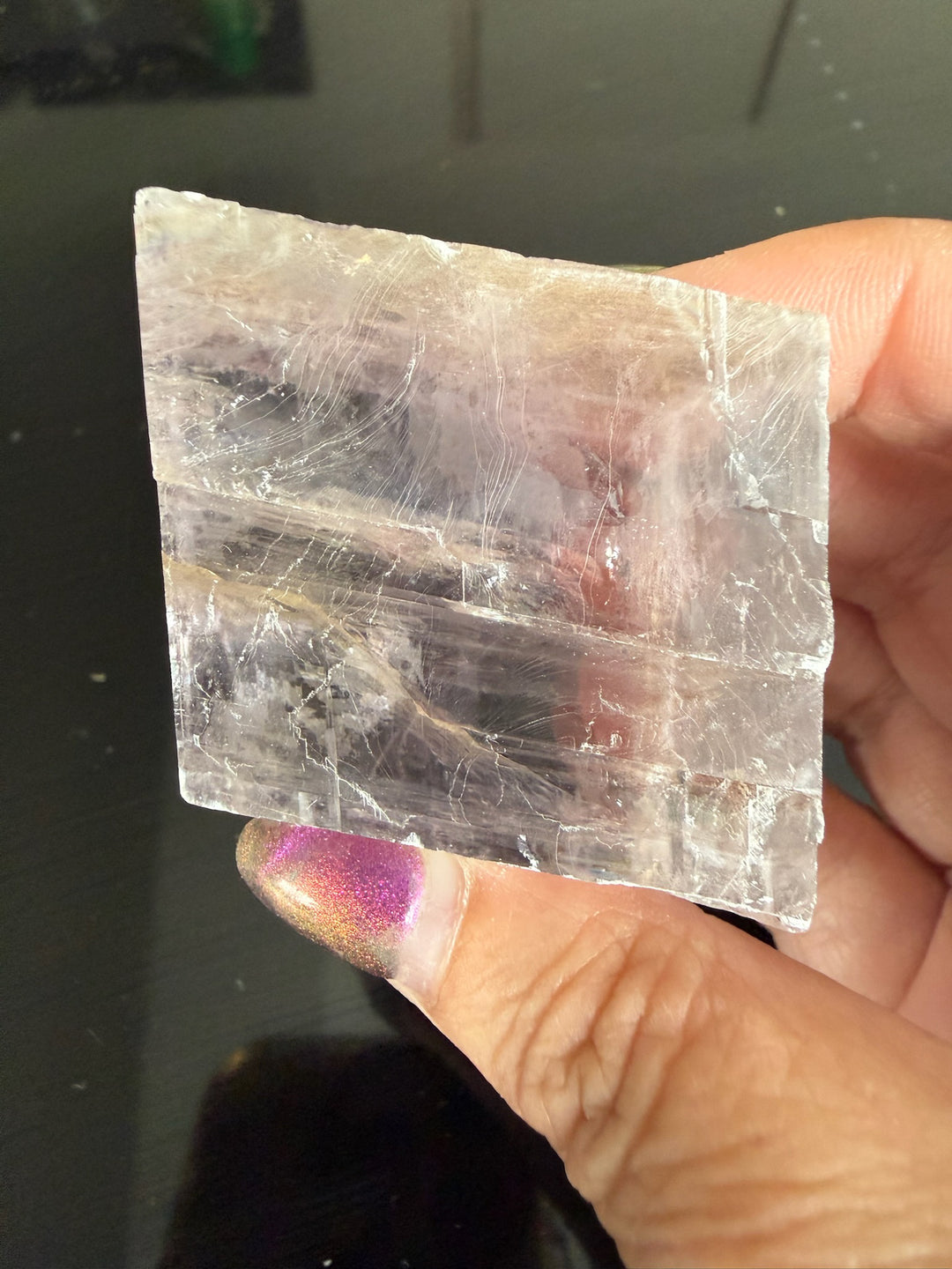 Rare Lavender Icelandic Spa Calcite with Dendrites from Madagascar