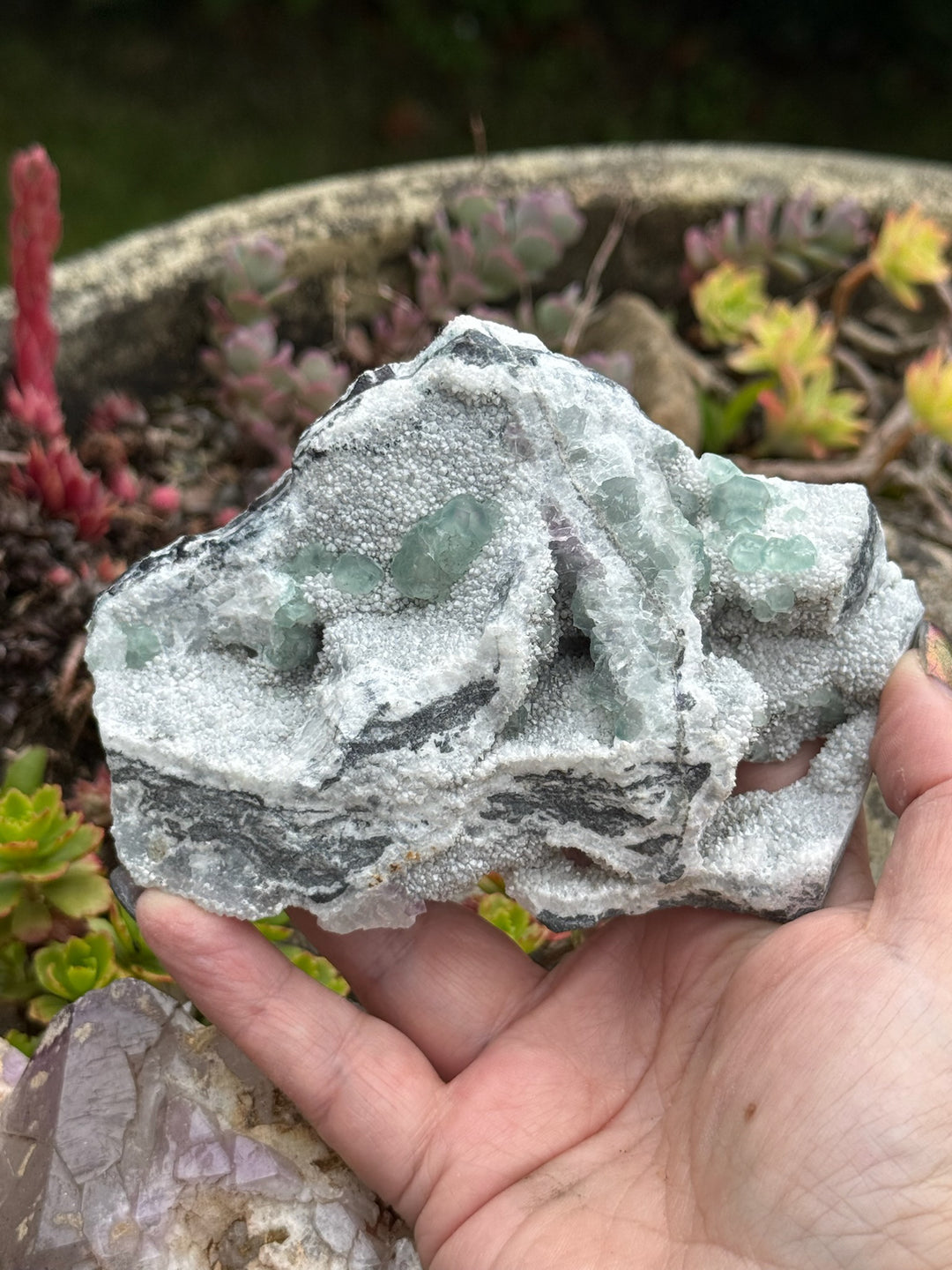 Freestanding Sea Green Morandi Fluorite Specimen from Fujian