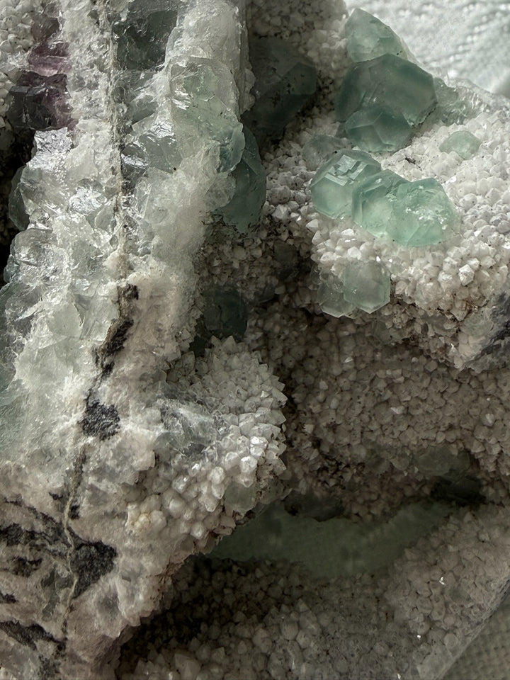 Freestanding Sea Green Morandi Fluorite Specimen from Fujian