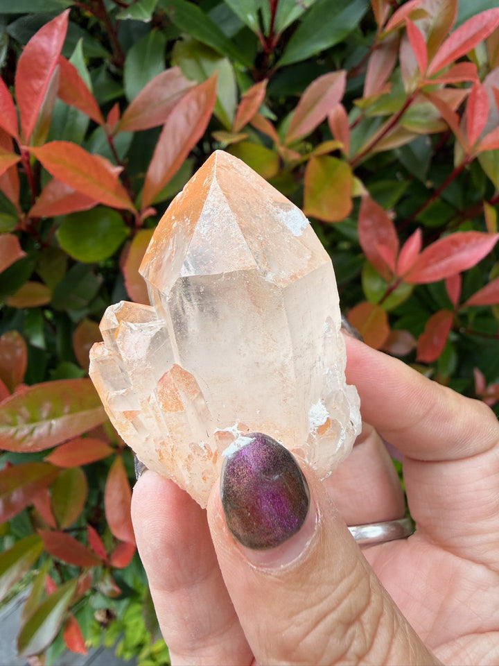 Hematite Candle Quartz Point from Madagascar