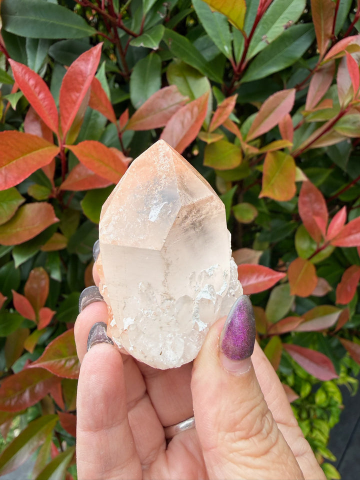 Hematite Candle Quartz Point from Madagascar