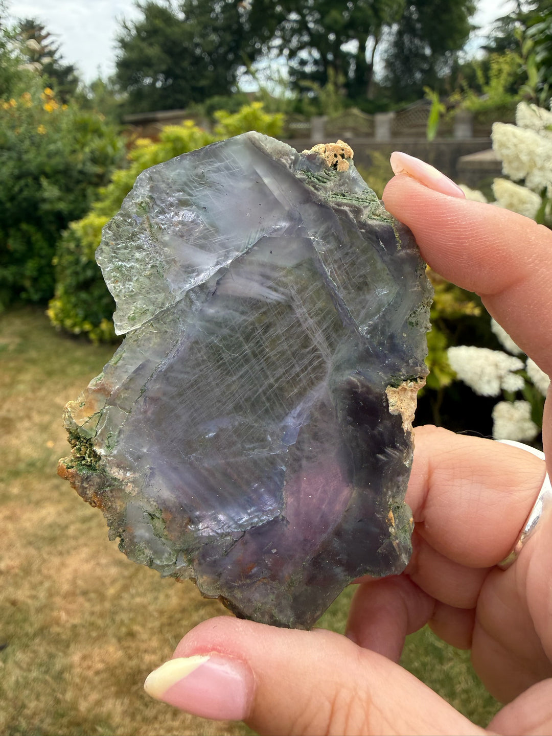 Blue Fluorite Slice Specimen from China