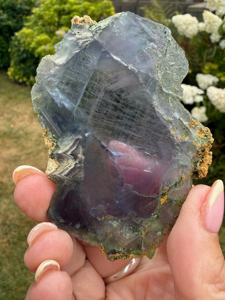 Blue Fluorite Slice Specimen from China