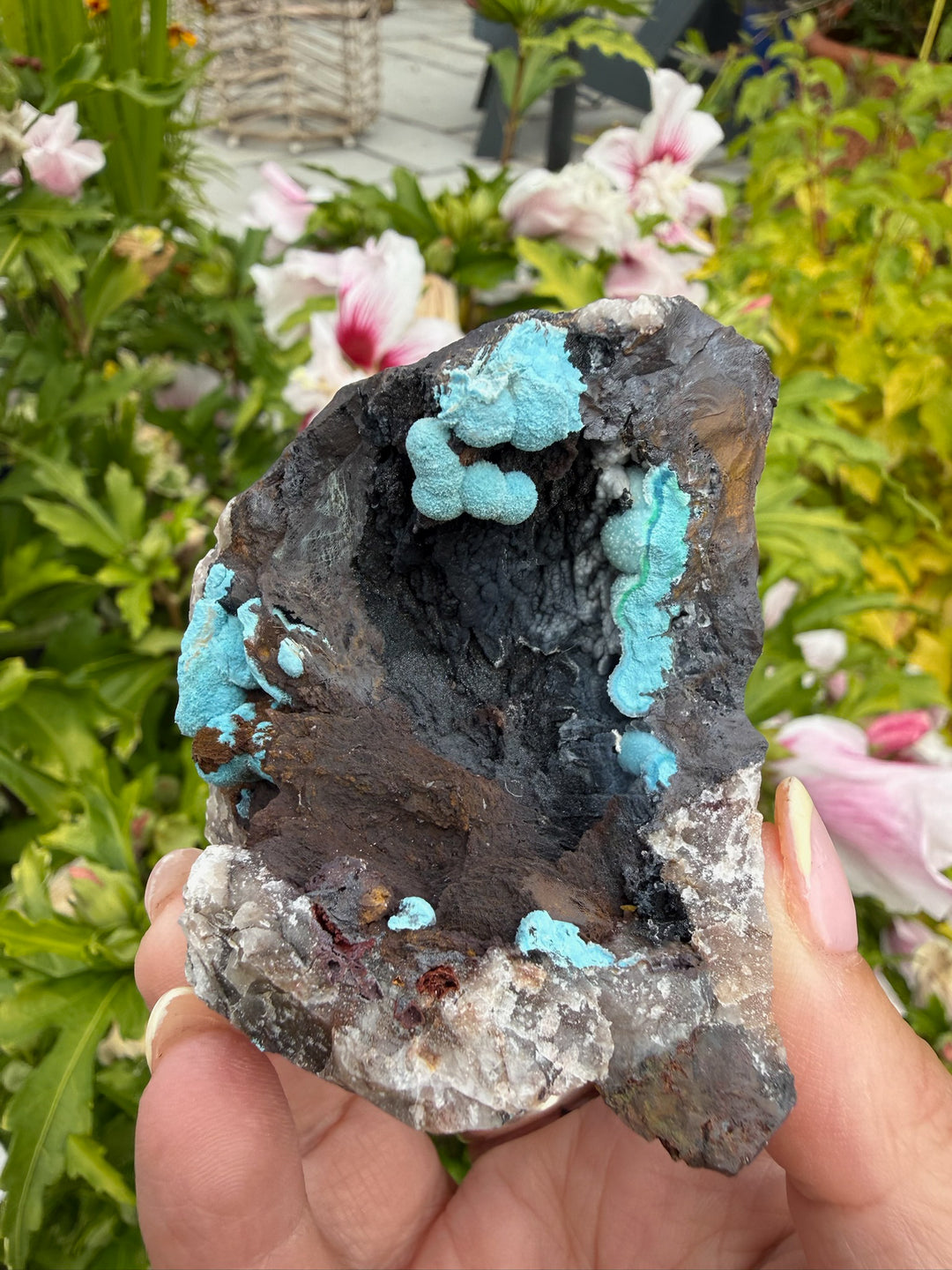 Rare Boitroydral Shattuckite Specimen from Namibia