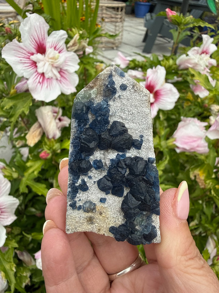 Blueberry Fluorite Tower Specimen from Inner Mongolia