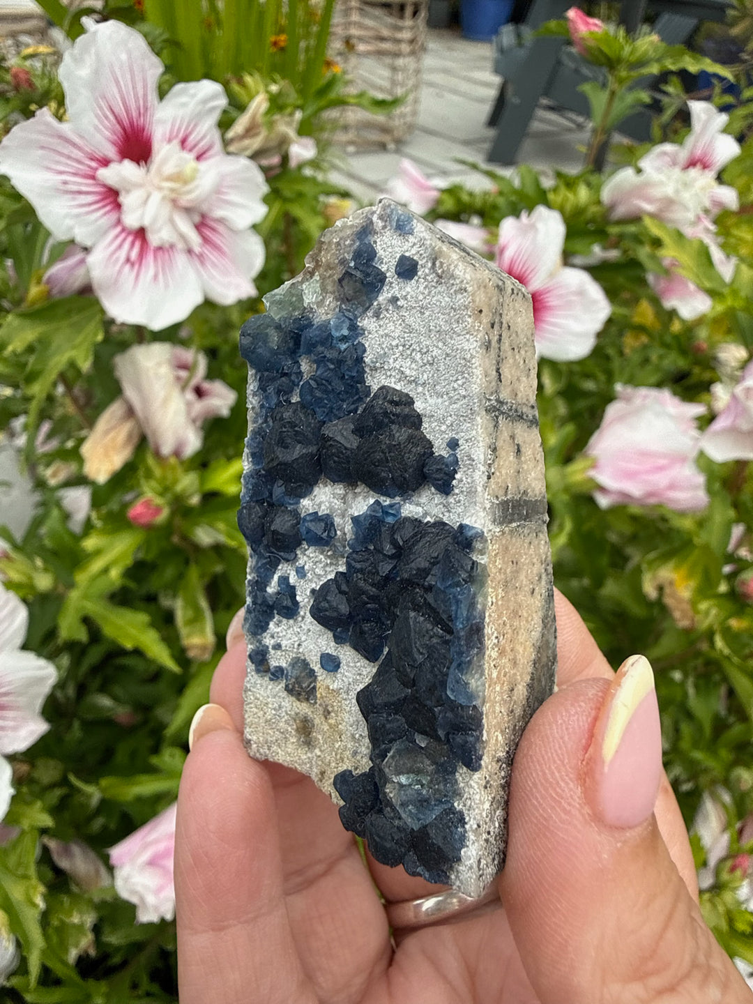 Blueberry Fluorite Tower Specimen from Inner Mongolia