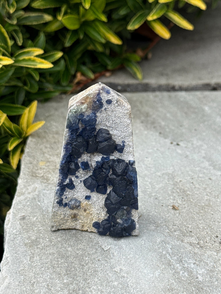 Blueberry Fluorite Tower Specimen from Inner Mongolia