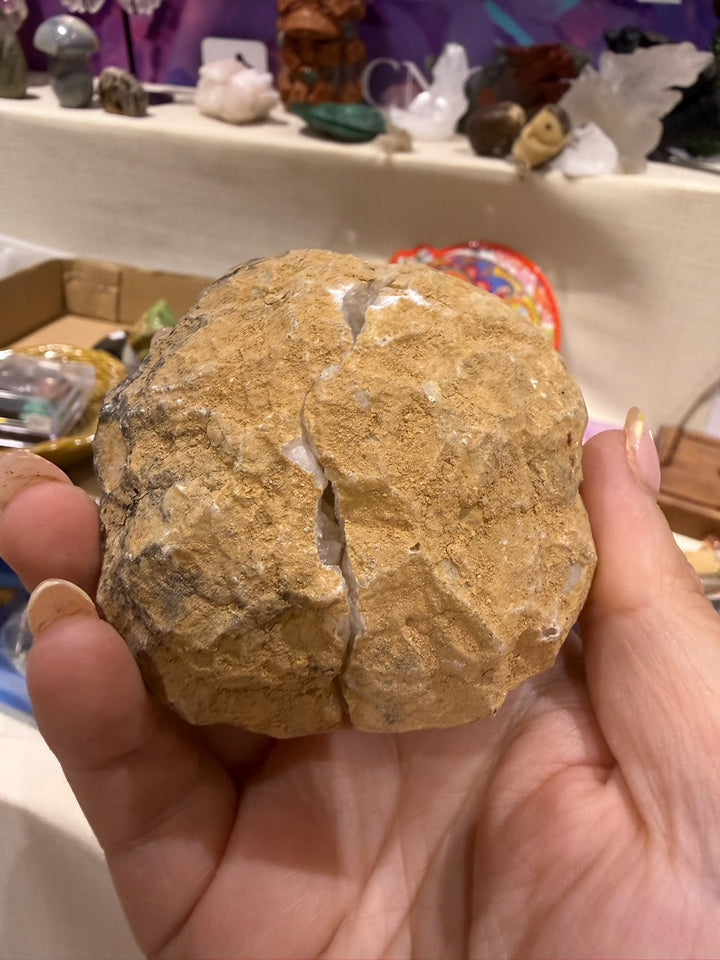 Reserved Complete Snow Quartz Geode Specimen