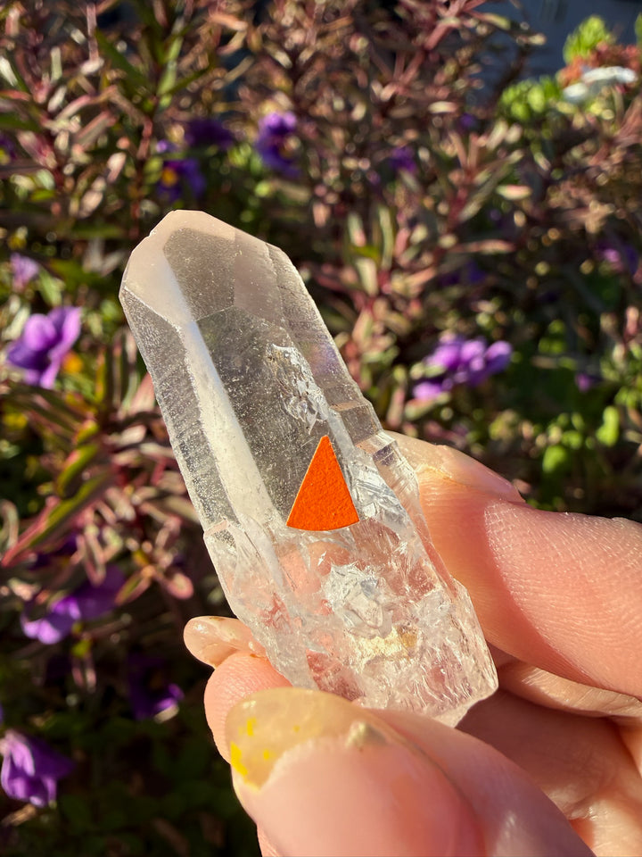 Rare Lightning Strike Quartz Point Specimen