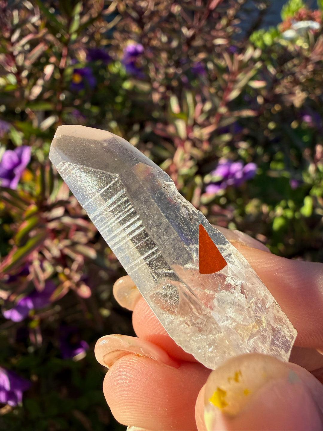 Rare Lightning Strike Quartz Point Specimen