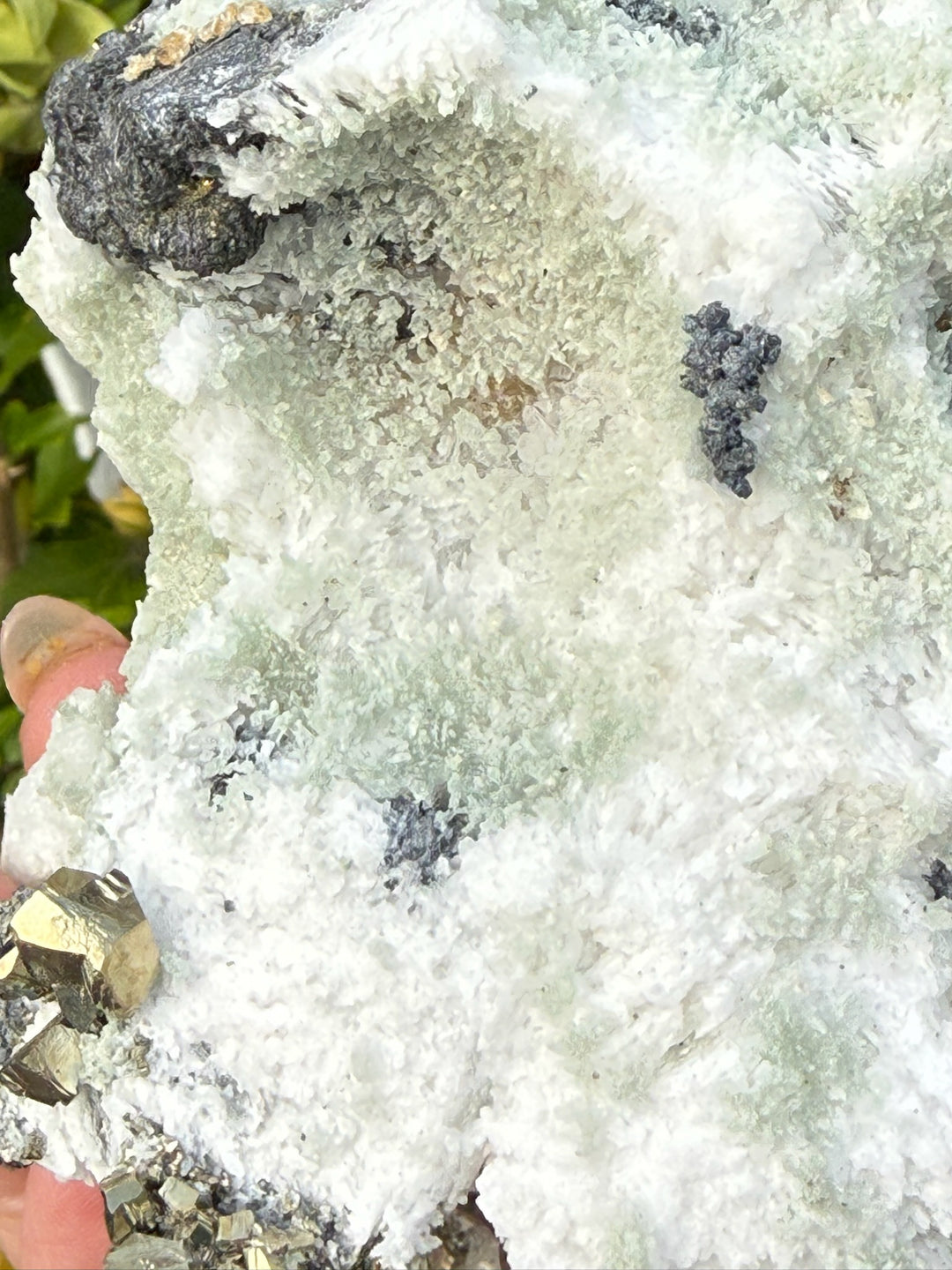 Prehnite on Quartz with Chalcopyrite from 9th September Mine, Bulgaria