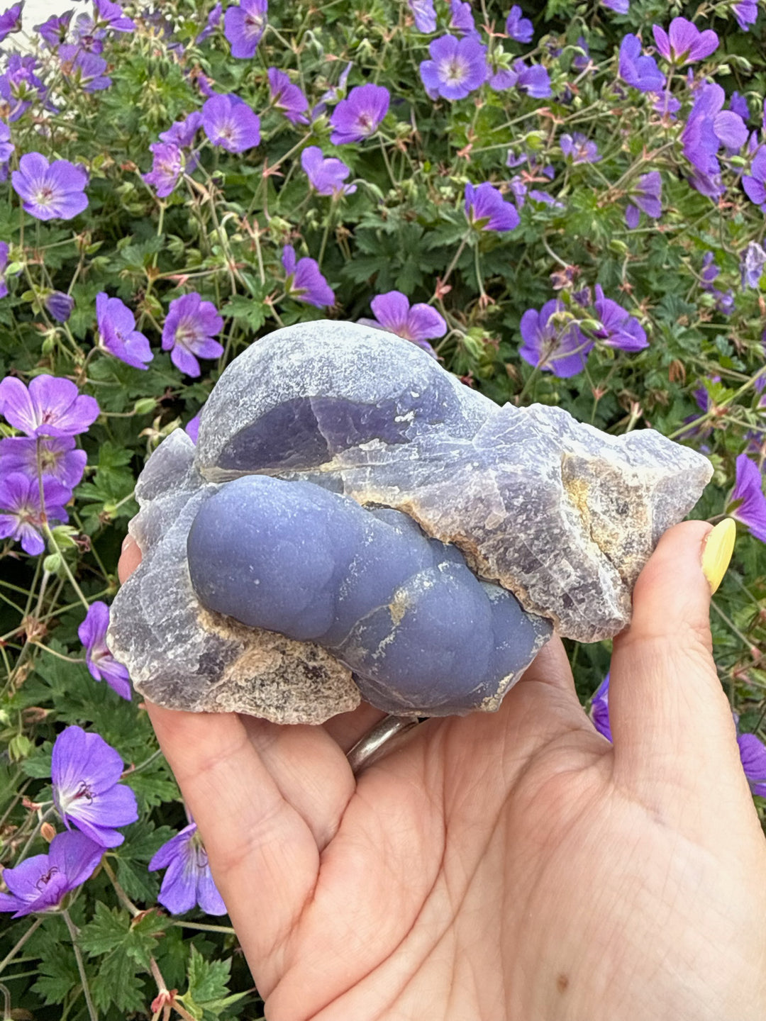 Large Rare Purple Botryoidal Stalactite Fluorite from Jiangxi