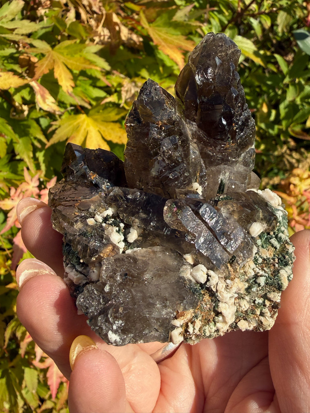 Smoky Quartz with Albite and Aegerine Specimen from Malawi