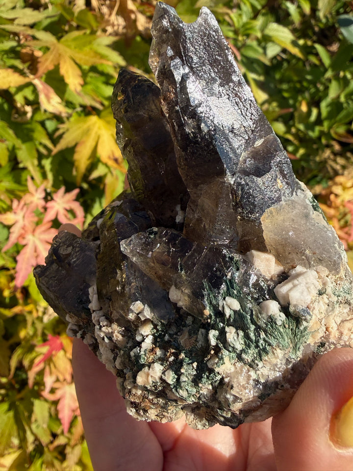 Smoky Quartz with Albite and Aegerine Specimen from Malawi