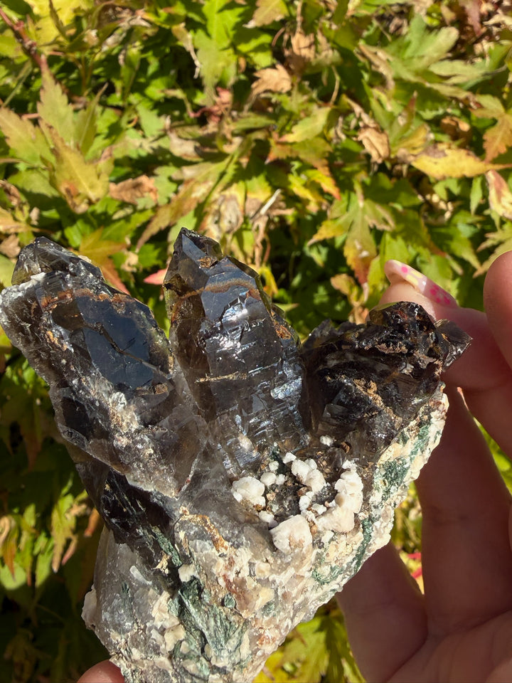 Smoky Quartz with Albite and Aegerine Specimen from Malawi