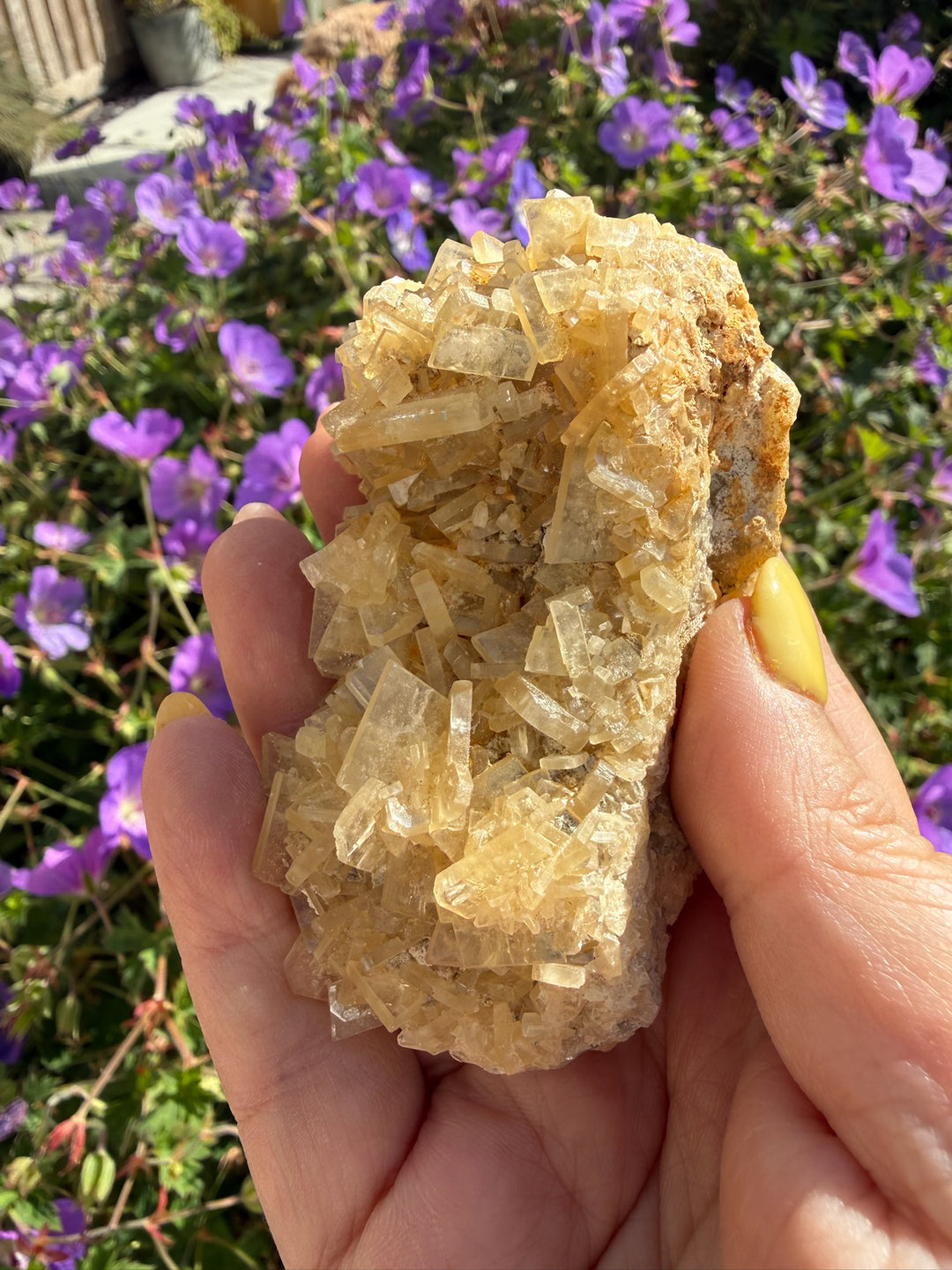 Yellow Barite (Baryte) from Ardeche France