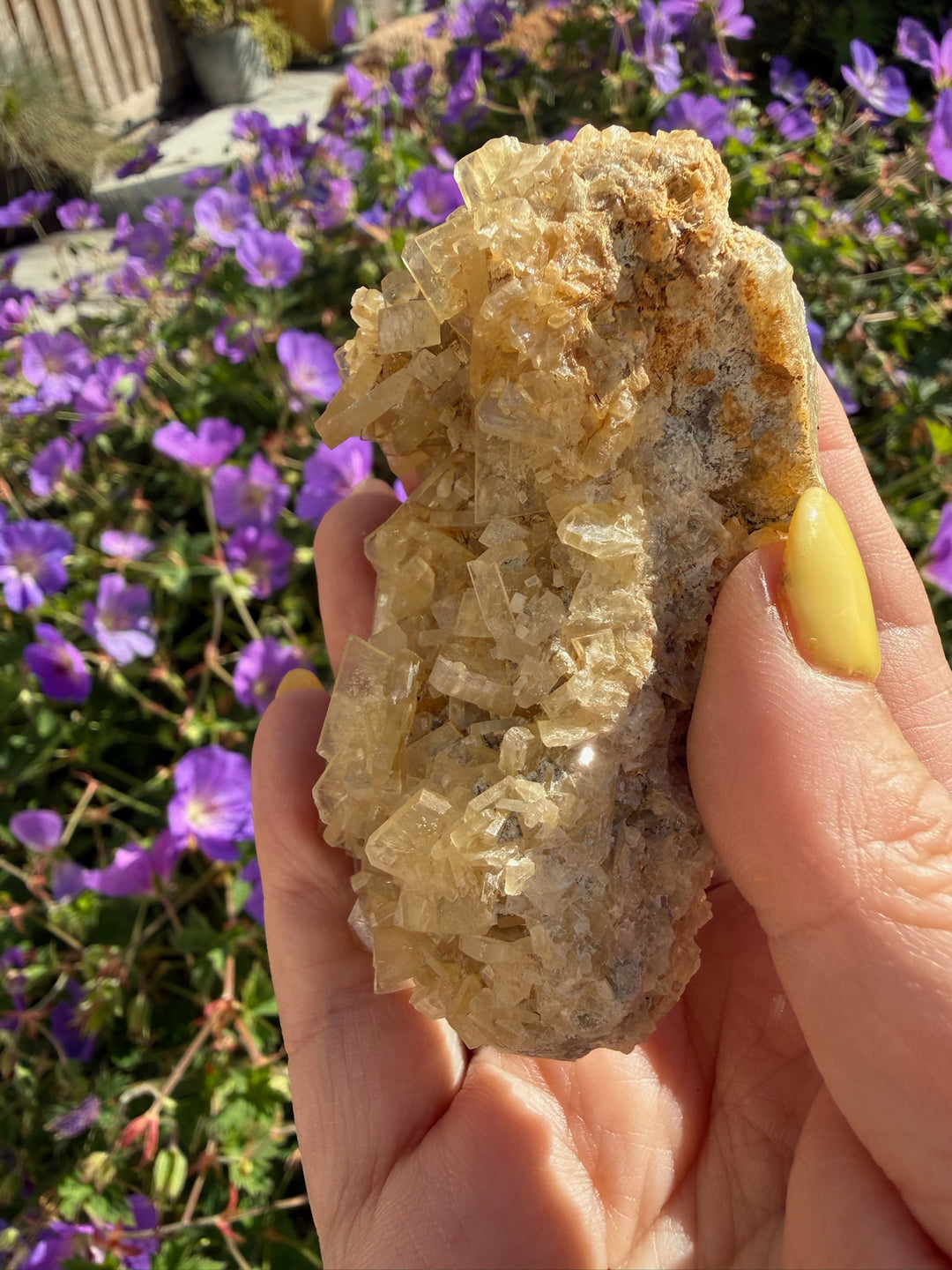 Yellow Barite (Baryte) from Ardeche France