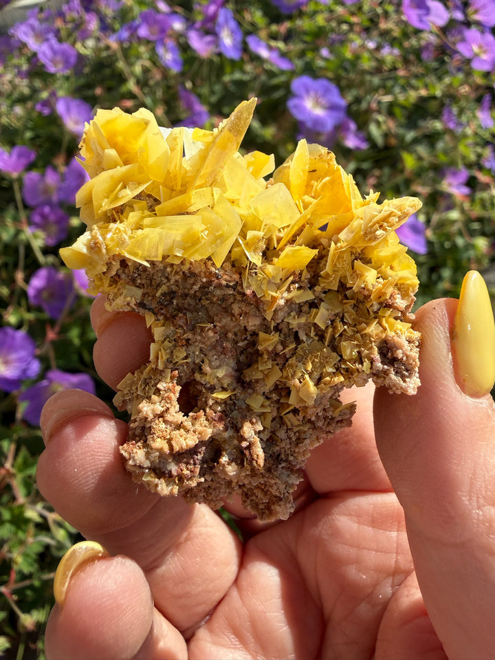 Yellow Wulfenite Specimen from Morocco
