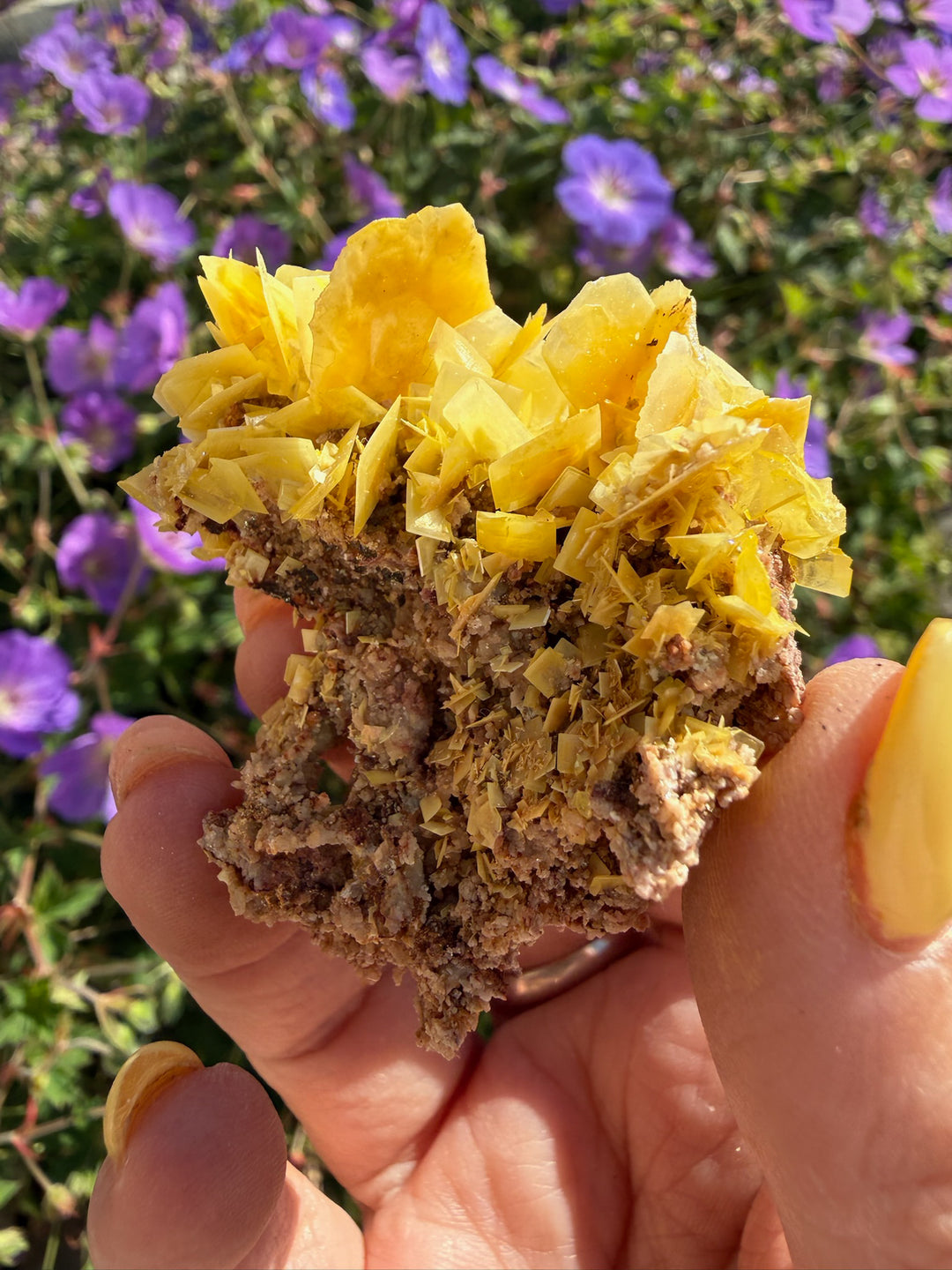 Yellow Wulfenite Specimen from Morocco