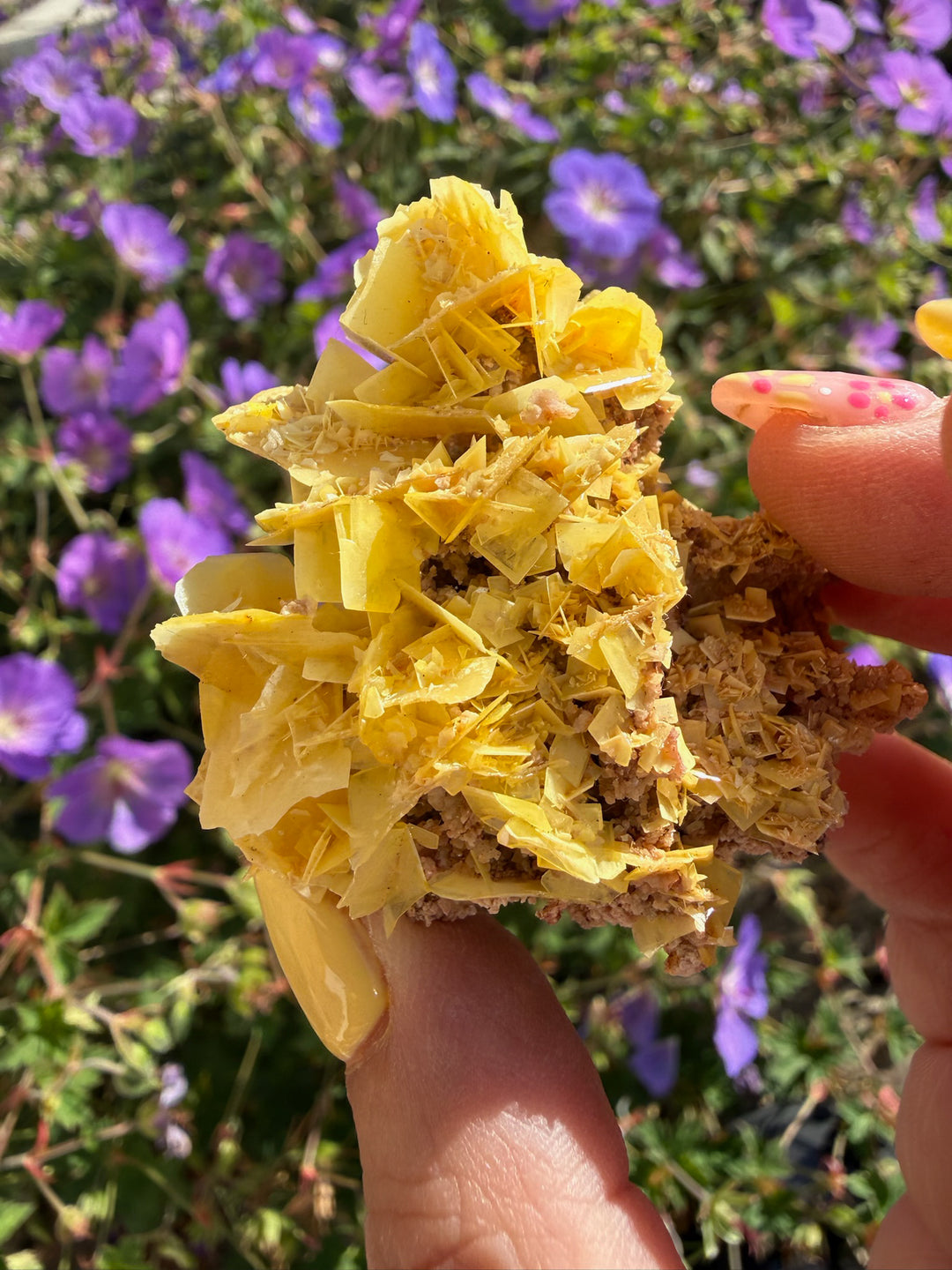 Yellow Wulfenite Specimen from Morocco