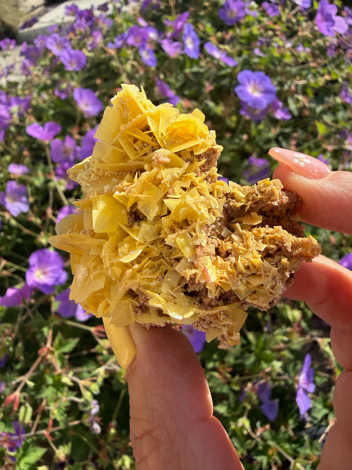 Yellow Wulfenite Specimen from Morocco