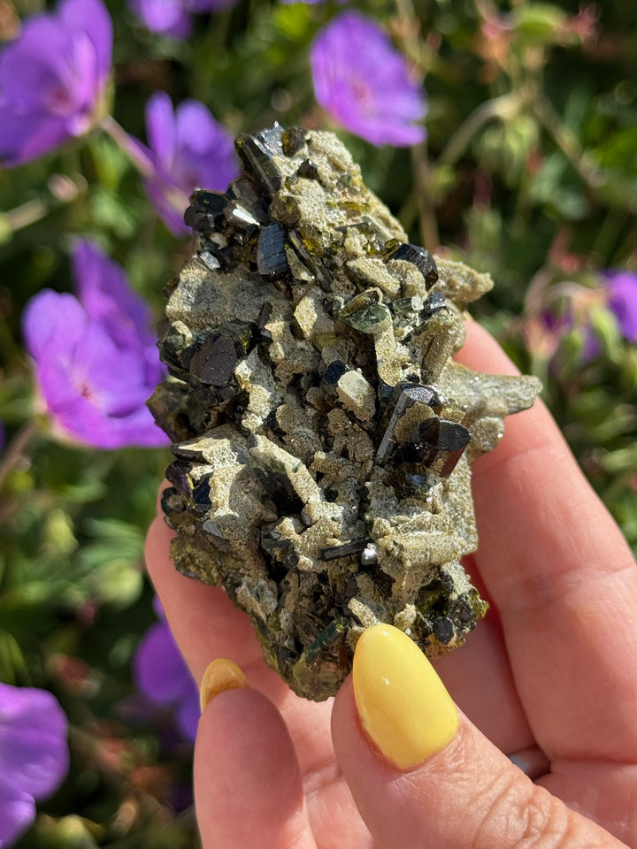 Rare Diopside and Garnet Specimen from Lombardy, Italy