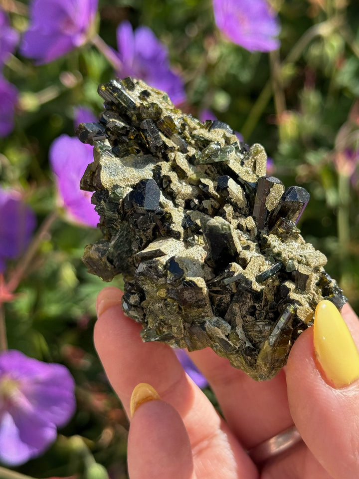 Rare Diopside and Garnet Specimen from Lombardy, Italy