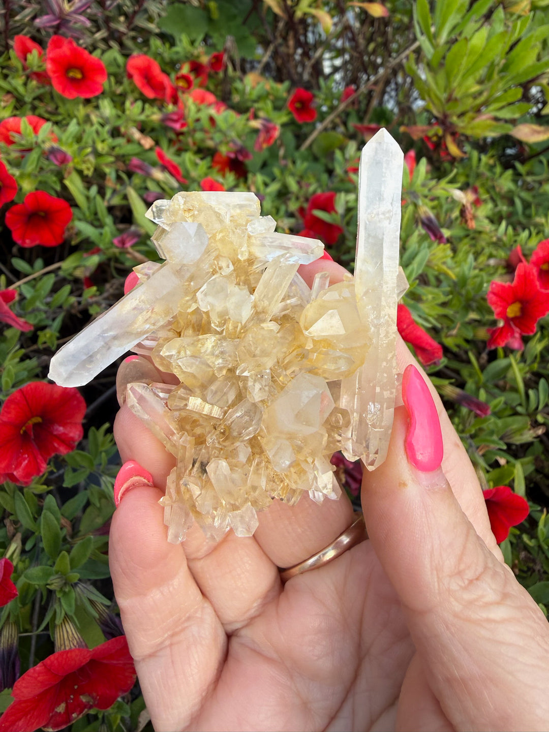 Quartz with Limonite Cluster Specimen