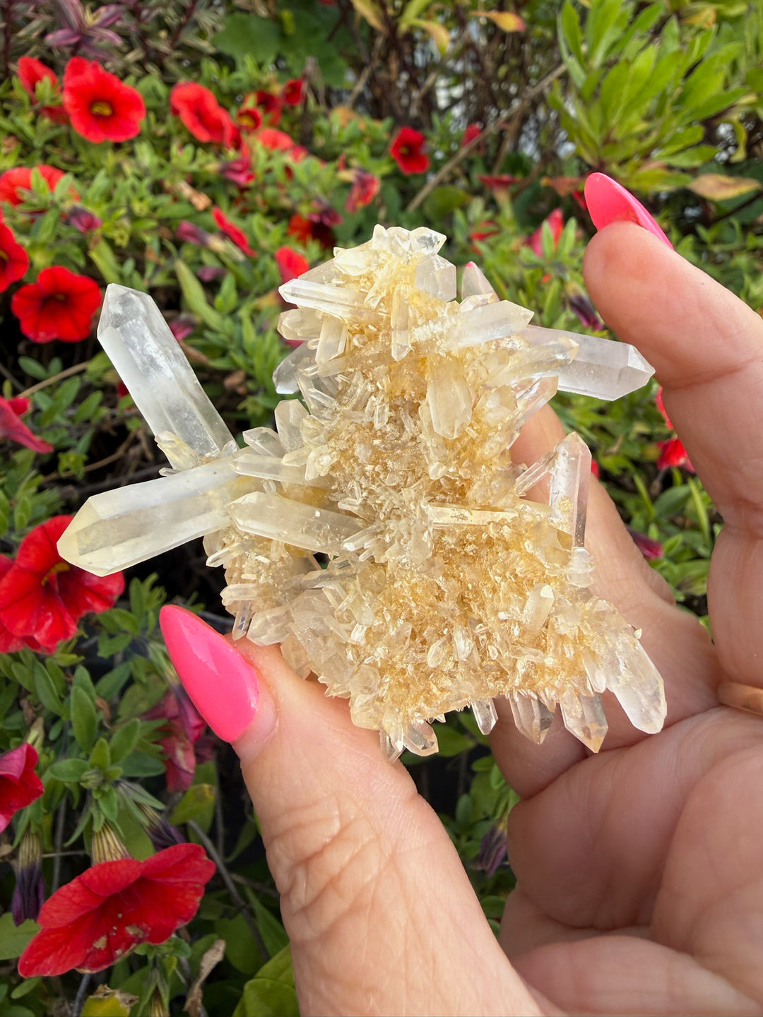Quartz with Limonite Cluster Specimen