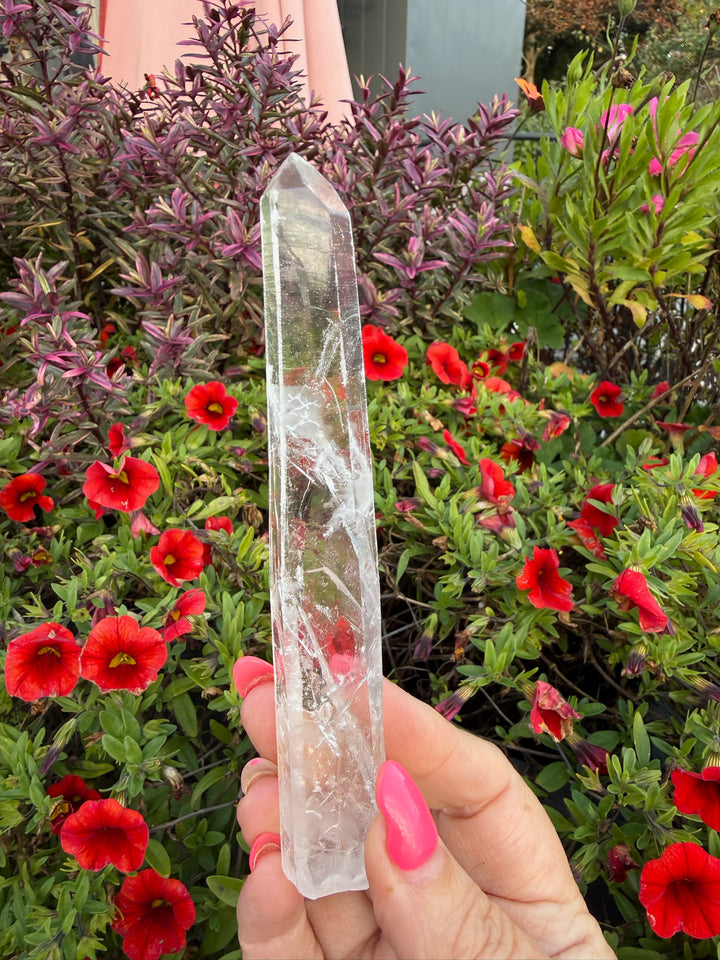 Clear Singing Quartz Point Specimen from Inner Mongolia