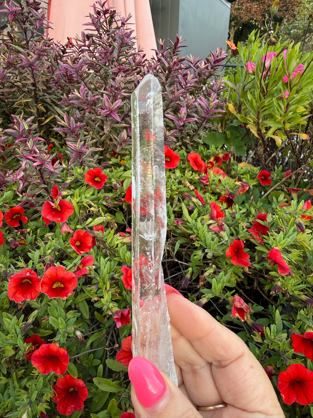 Clear Singing Quartz Point Specimen from Inner Mongolia