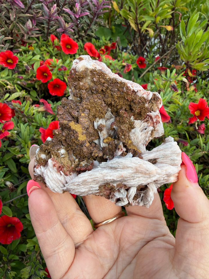 Barite (Baryte) and Calcite Specimen from Morocco