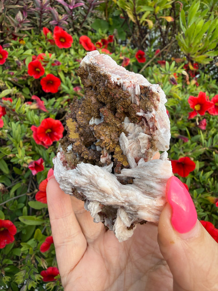 Barite (Baryte) and Calcite Specimen from Morocco