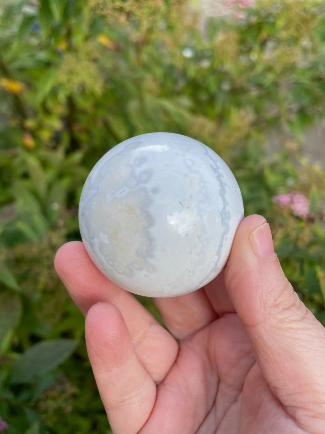 White Ocean Jasper Sphere