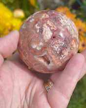 Load image into Gallery viewer, Druzy Crazy Lace Agate Sphere
