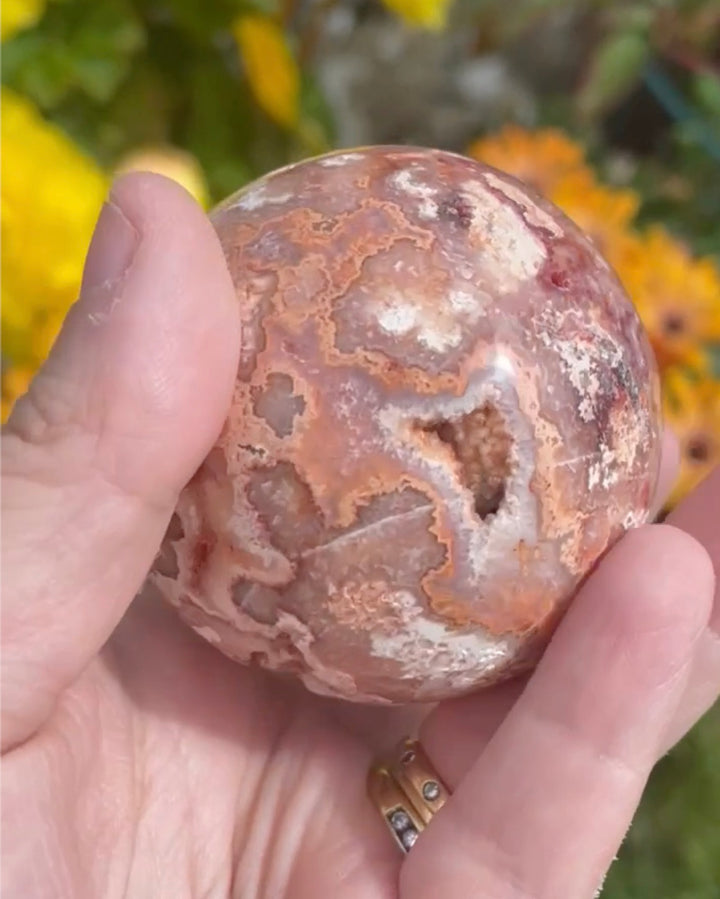 Druzy Crazy Lace Agate Sphere