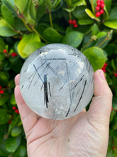 Load image into Gallery viewer, High Quality Tourmaline Quartz Sphere
