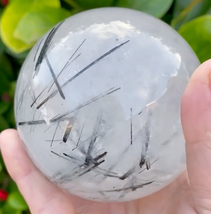 High Quality Tourmaline Quartz Sphere