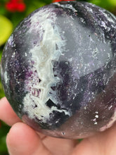 Load image into Gallery viewer, Fluorite and Quartz Sphere

