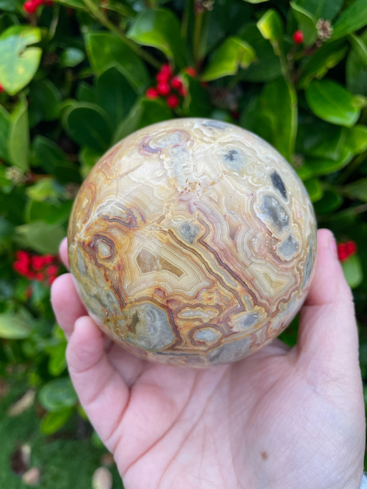 Large Crazy Lace Agate Sphere
